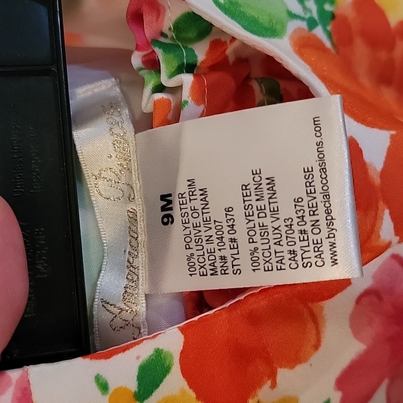 American Princess Baby Floral Dress with Jewel Detail Size 9M EUC w/Bloomers - Picture 5 of 5